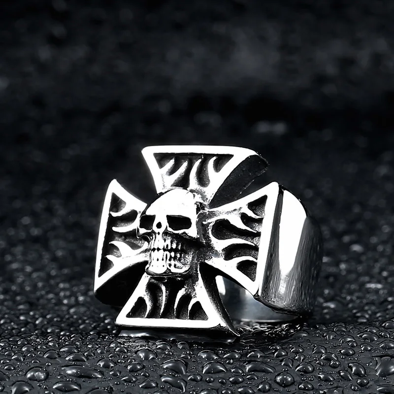 Stainless Steel Ring BEIER Man Punk Cool Cross Style For Men Fashion Jewellery Unique Gift BR8-205 US Size