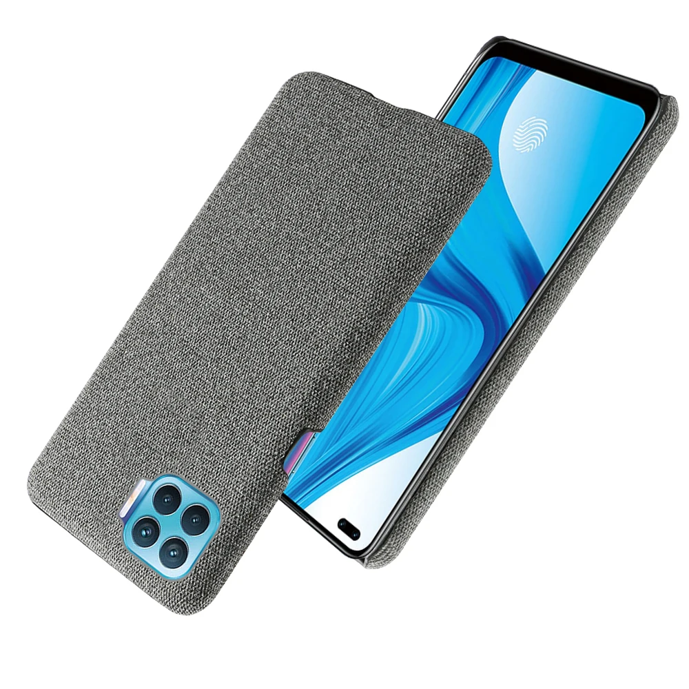 Фото Роскошный матерчатый чехол для OPPO F17 Pro, чехол OPPO F17 A93 A73 4G Reno 4 Lite, Тонкий ретро тканевый жесткий чехол для телефона OPPO F17 Pro №4
