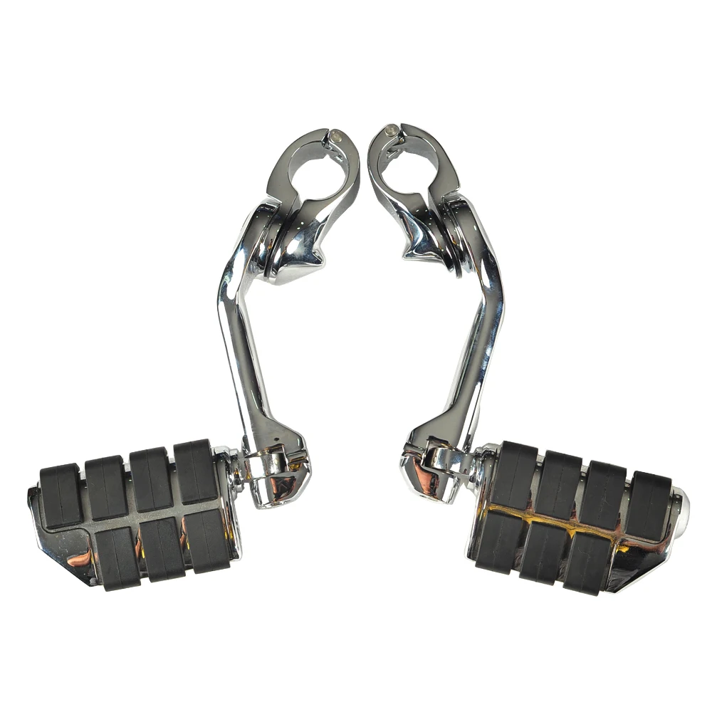 Motorcycle Universal Adjustable Highway Foot Pegs Footrest pedals 1 1/4