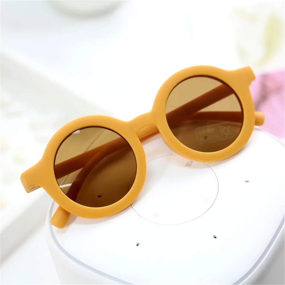 New Lovely Kids Baby Sunglasses Children Sun Round Street Beat Boy Girls Eyeglasses Protection Glasses Hair Accessories_voghion.com