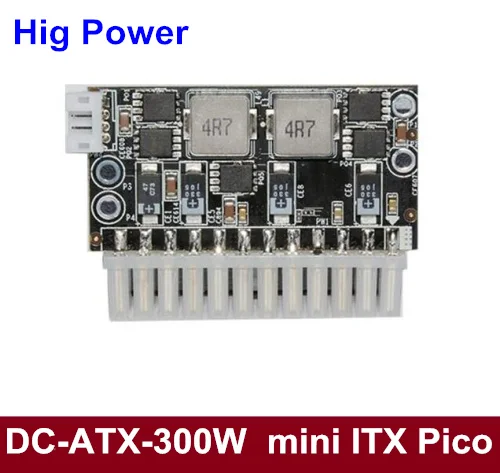 

300W High Power 12V 6pin male input DC-ATX Peak PSU Pico ATX Switch Mining PSU 24pin MINI ITX DC ATX PC Power Supply CPU 4+4P