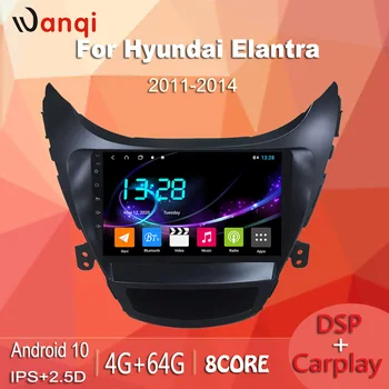 

wanqi 4+64G 9 inch Android 10 For Hyundai Elantra 2011-2013 Korea Car Radio gps navigation with Playstore DSP CARPLAY