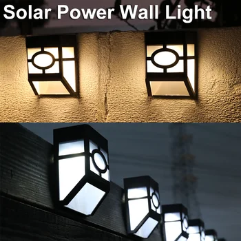 

Outdoor LED Wall Lights Solar Charging Waterproof Wall Street lamp for Garden House Party Decor Solar Powered Garden Lamp D30