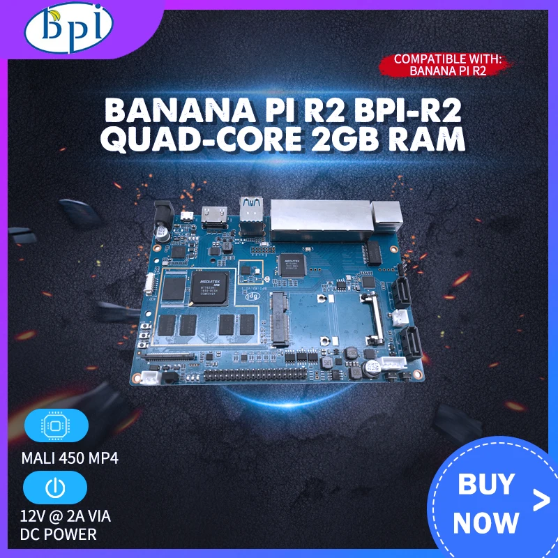 Banana Pi R2 BPI Quad Core 2 Гб Оперативная память с жесткими дисками SATA Wi Fi Bluetooth 8 памяти на