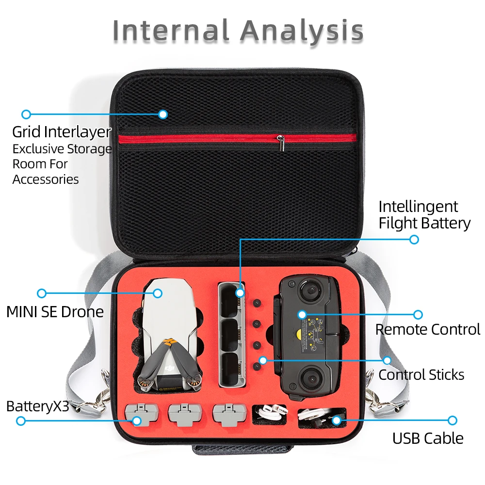 camera handbag DJI Mini Se Storage Bag Travel Waterproof Carrying Case Portable Box Shoulder Bag for DJI OM 5/Mavic Mini Se Drone Accessories camera backpack for women