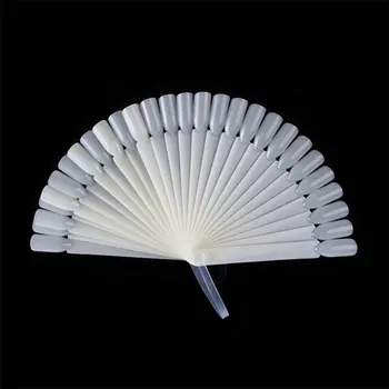

32 Colors Nail plate Template Plate Sector Shape Palette Nails Polish Color Display Set For Nail Color Choose Design