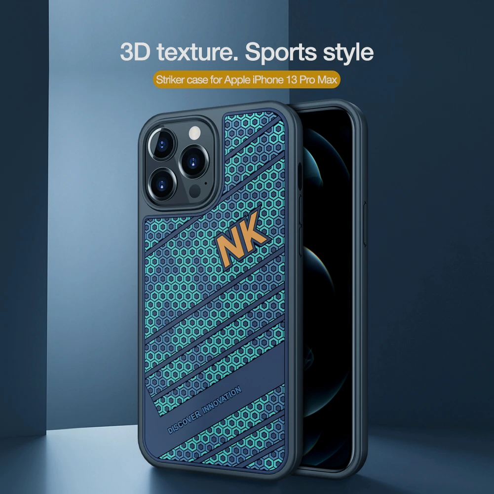 NILLKIN Striker Case For iPhone 13 3D Texture TPU Silicone Soft Back Covers For iPhone 13 Pro Max Fashion Sports Phone Cases apple 13 case