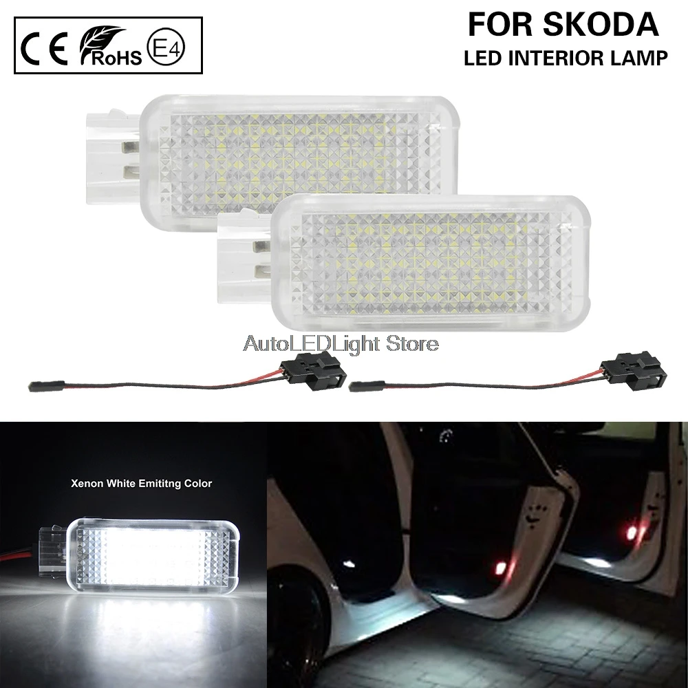 

A Pair LED Courtesy Lamp Error Free 18-SMD LED Lights For Audi A2 A3 A4 A5 A6 A7 A8 RS4 RS6 R8 TT