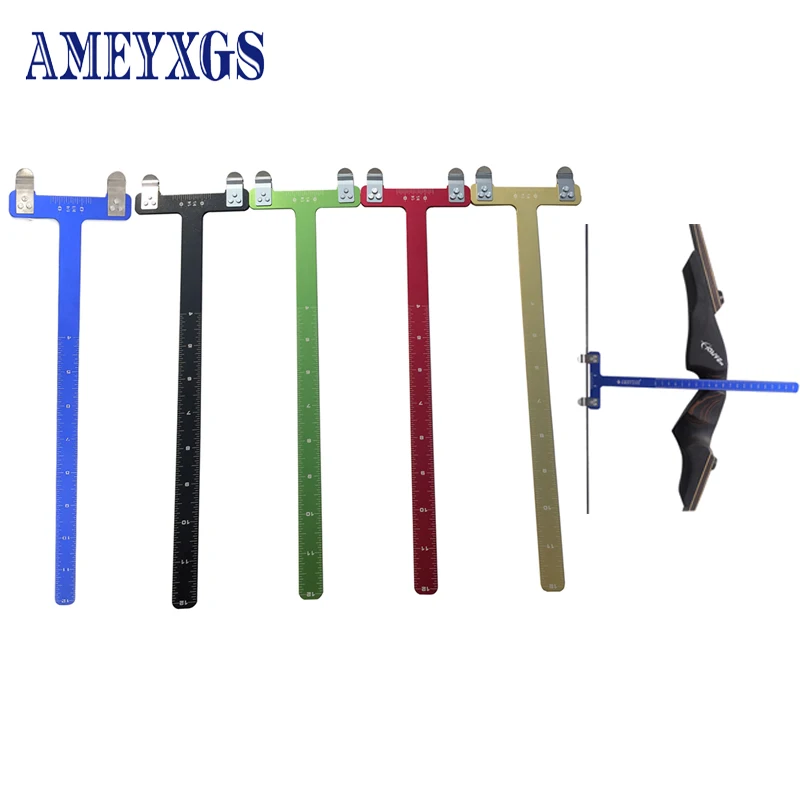 

1pc 5 Colors Archery Accessories Bow T-Square Quick Tip On Tieing Nock Points T Ruler Recurve LongBow Measurements Hunting