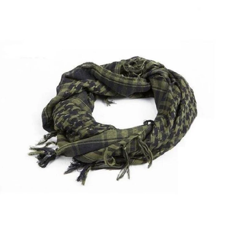 Высокое Качество Арабский шемаг Keffiyeh военный тактический палестинский шарф для мужчин шаль Kafiya обёрточная бумага шема шарф модные шарфы - Цвет: army green