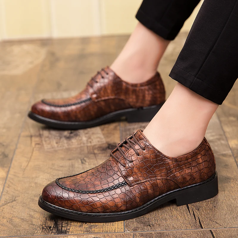 

Crocodile Shoes Men Classic Brand Wedding Shoes Men Formal Italian Black Office Shoe for Men Coiffeur Big Size Zapatos De Hombre