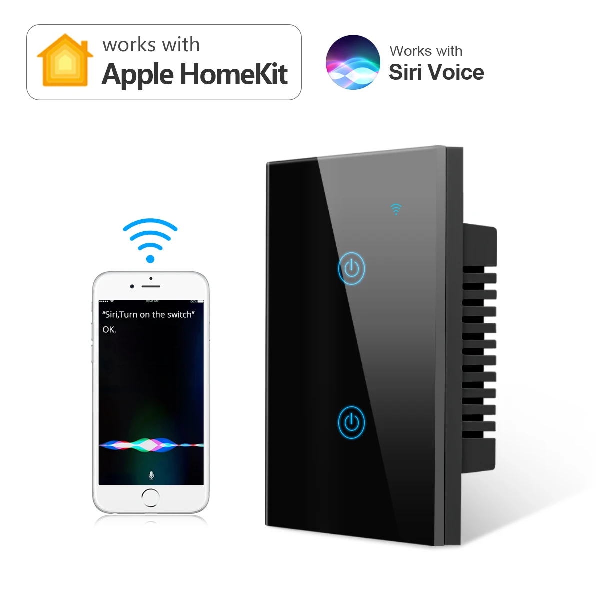 Умный светильник ель света Apple HomeKit нейтральный Wi-Fi стандарт США 1 канал 1/2 клавиши