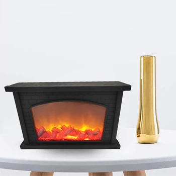 

Living Room Cosy LED Simulation Fireplace Light Courtyard Fashion Table Lamp USB Rechargeable Home Decor Gift Retro Flame Effect