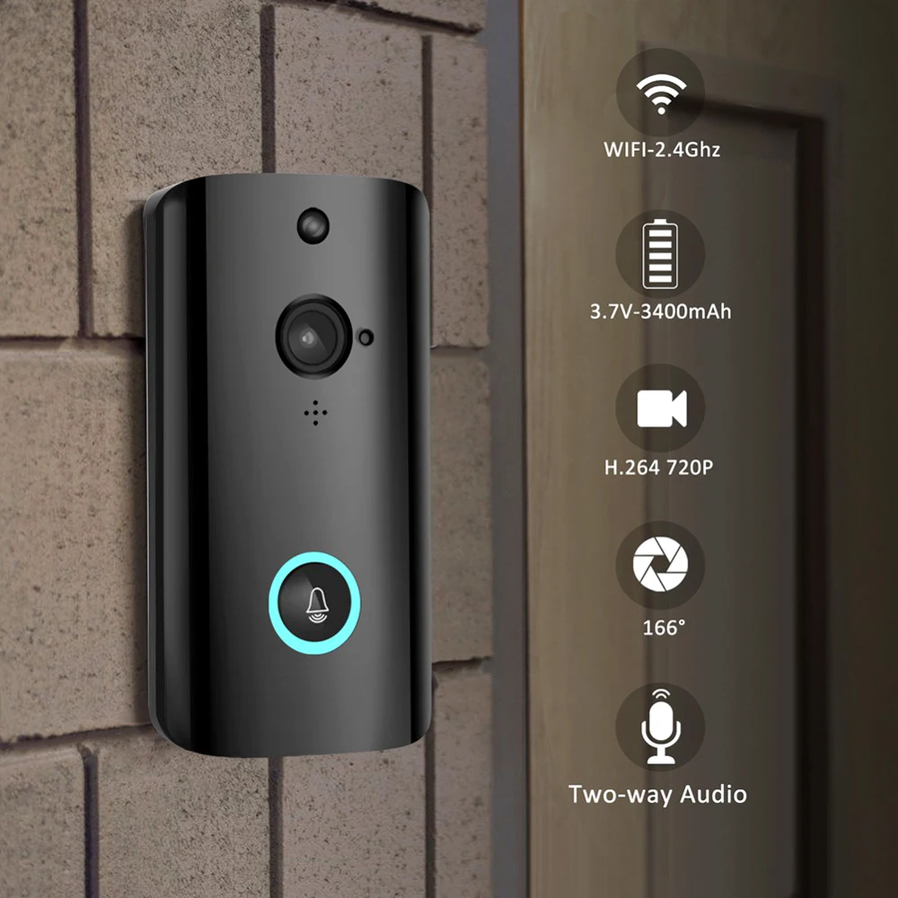 

Willkey M9 Wireless WiFi Video Doorbell Smart IP Chime Camera Visual Intercom Night-Vision Double Filter Door Bell Home Security