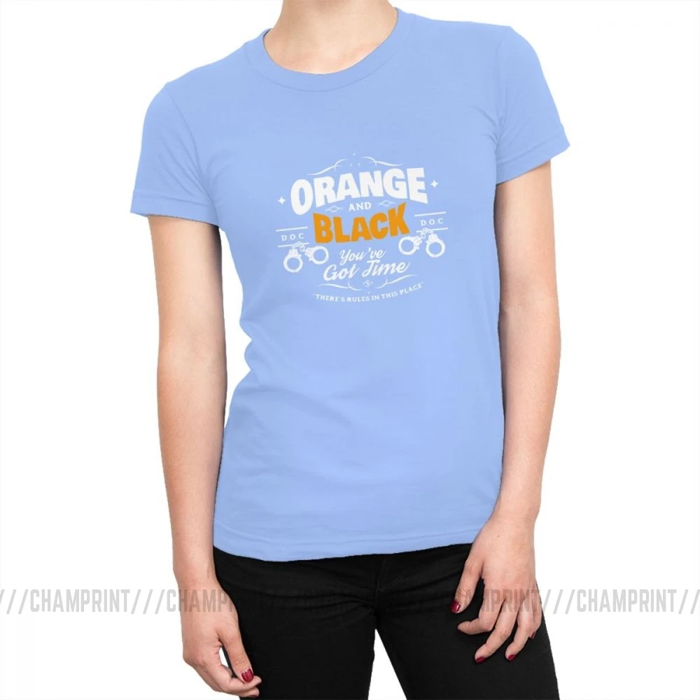 Orange Is The New Black OITNB ТВ шоу футболки для женщин футболка Harajuku топы тройники Новое поступление Женская одежда размера плюс - Цвет: Небесно-голубой