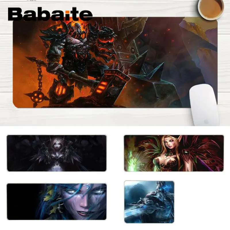 Игровой коврик для мыши World of Warcraft коврик для мыши большой Противоскользящий XL клавиатура большой Настольный коврик для мыши для геймеров ноутбук резиновый коврик для ноутбука