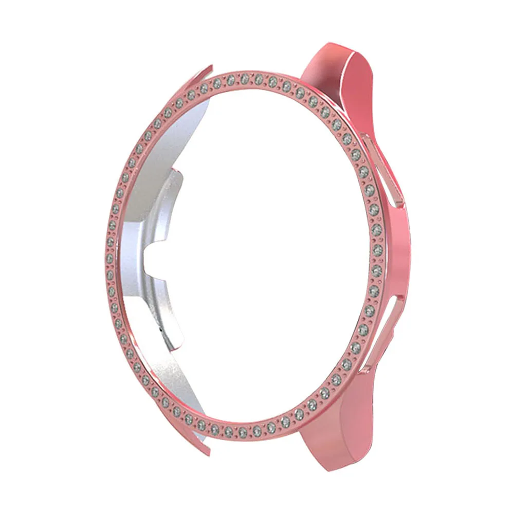 Pink Модный алмазный пластиковый чехол для samsung Galaxy Watch 46 мм/42 мм/активная Защитная крышка бампер ПК твердая рамка аксессуары - Цвет: Pink