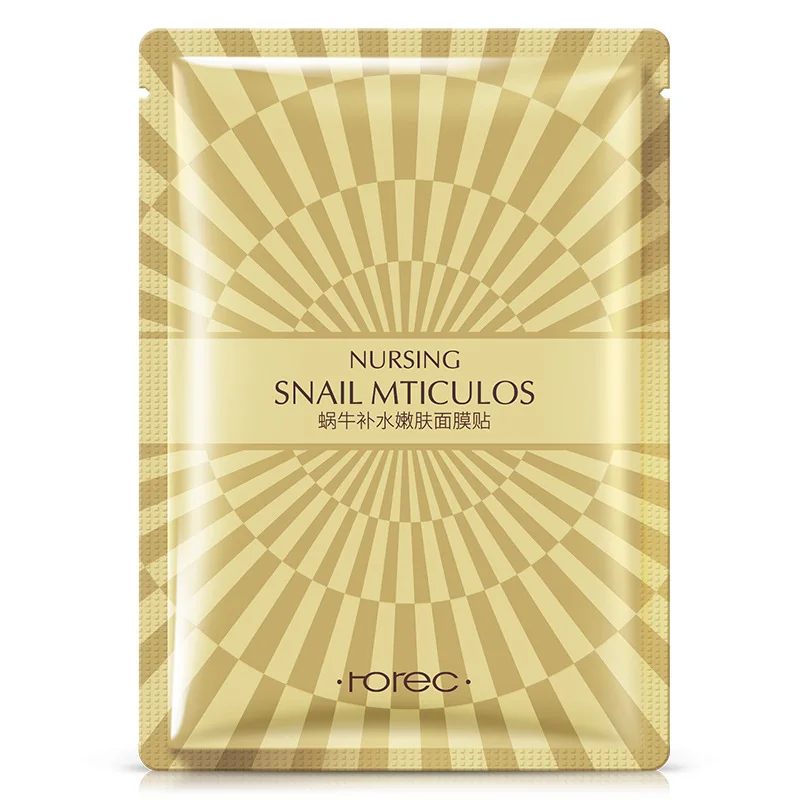 

10Pcs ROREC Face Masks snail concentrate Moisturizer Anti-Aging Oil-control Nutritious Sheet Mask Skin Care Facial Mask