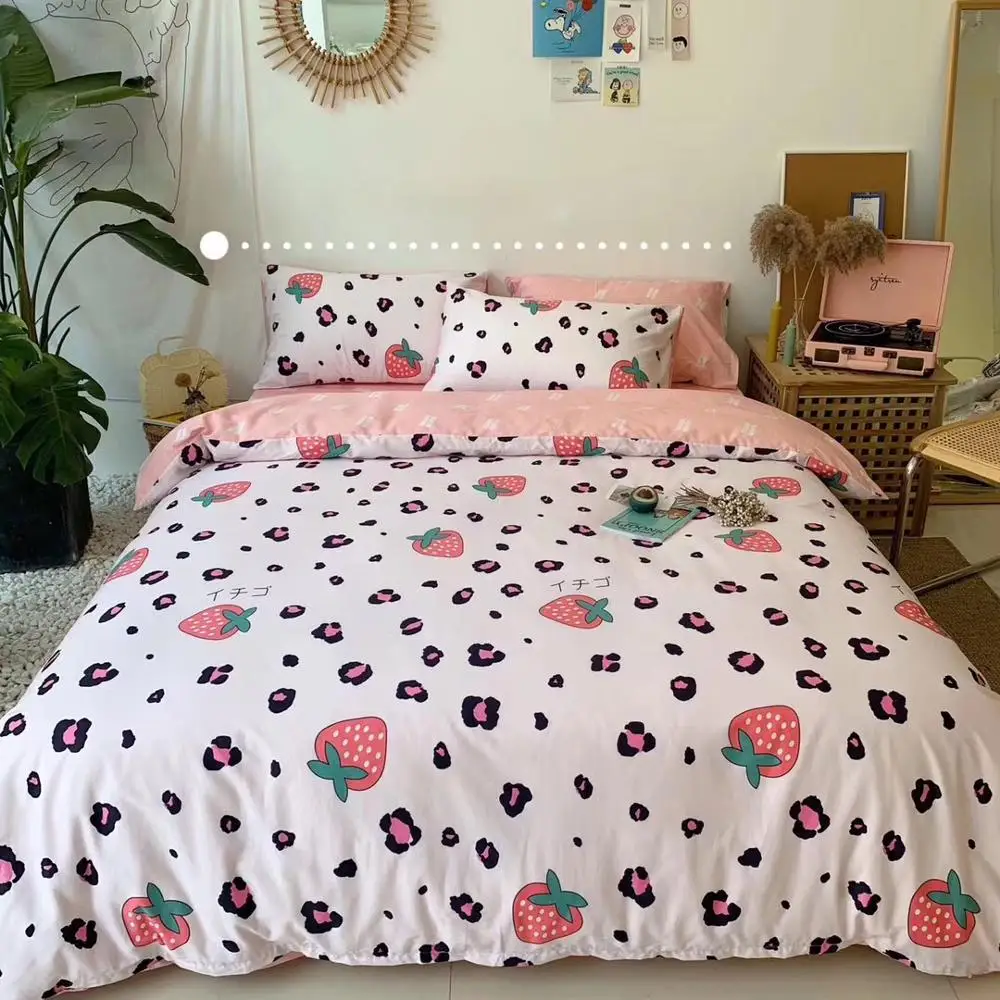 3pcs-baby-leopard-bedding-set-cotton-crib-bed-linen-kit-cartoon-animal-includes-pillowcase-bed-sheet-duvet-cover-without-filler