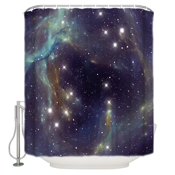

Colorful Space Nebula Shower Curtain Bathroom Decor