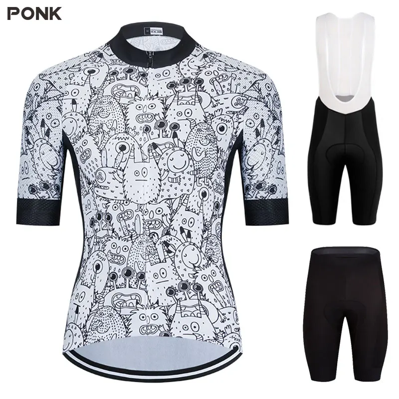 2020 Мультфильм Монстр Велоспорт Джерси комплект велосипедная Униформа летняя