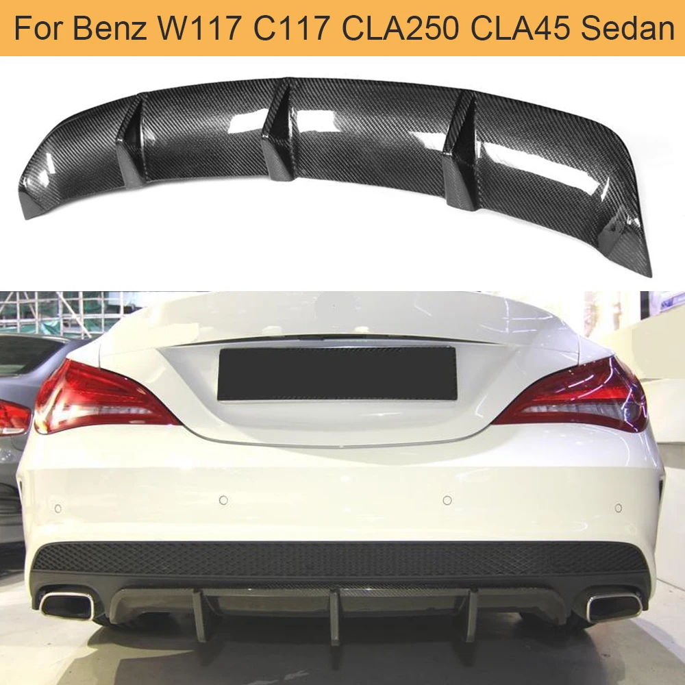 C117 диффузор для заднего бампера автомобиля из углеродного волокна Mercedes Benz W117 CLA250