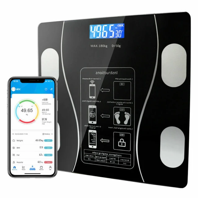 Bluetooth Body Fat Scale BMI Smart Electronic Scale LCD Digital Weight Scale  Body Scale - AliExpress