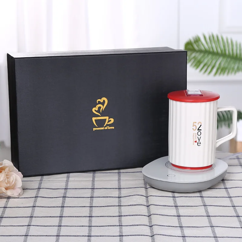 16. Gift set Термостатическая чашка 55 градусов креативная изоляционная керамическая чашка с подогревом теплая чашка практичный подарок чашка для воды кофейная кружка дорожная кружка - Цвет: 16. Gift set