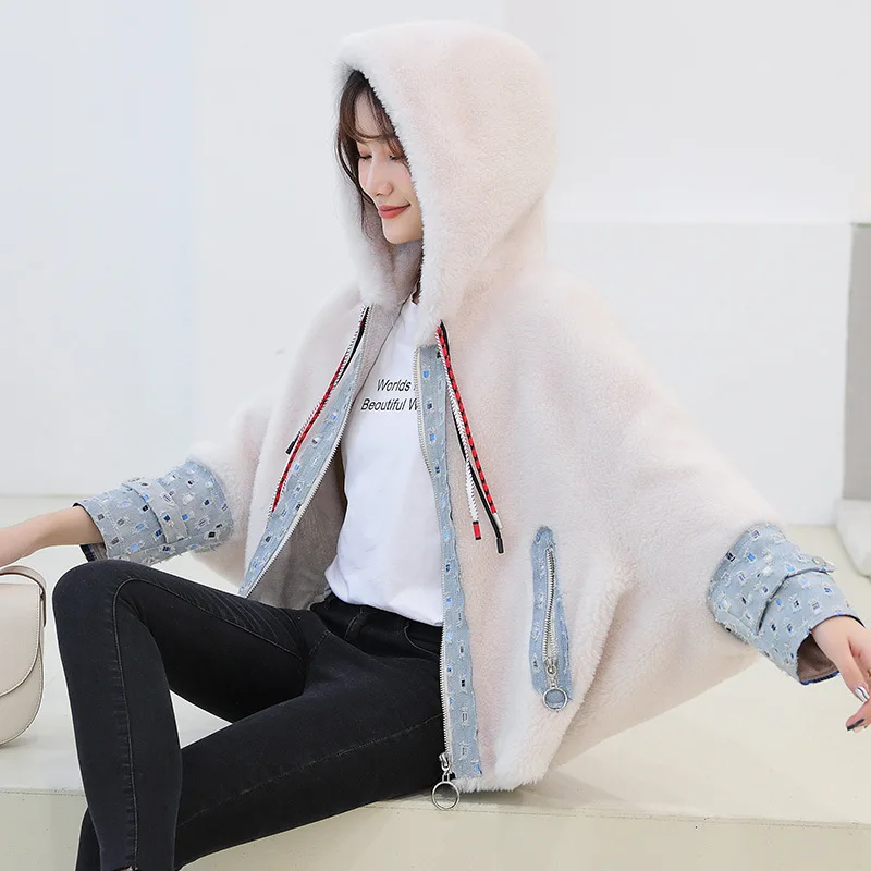 Sheep Shearing Jacket Real Fur Coat Women Clothes Korean Wool Jackets Warm Suede Lining Fur Coat JC9699 YY1734