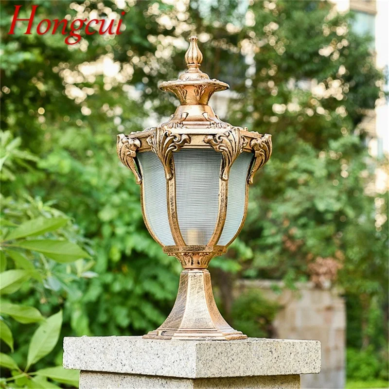 Hongcui Outdoor Classical Wall Light Retro Waterproof IP65 Pillar Post Lamp Fixtures for Home Garden