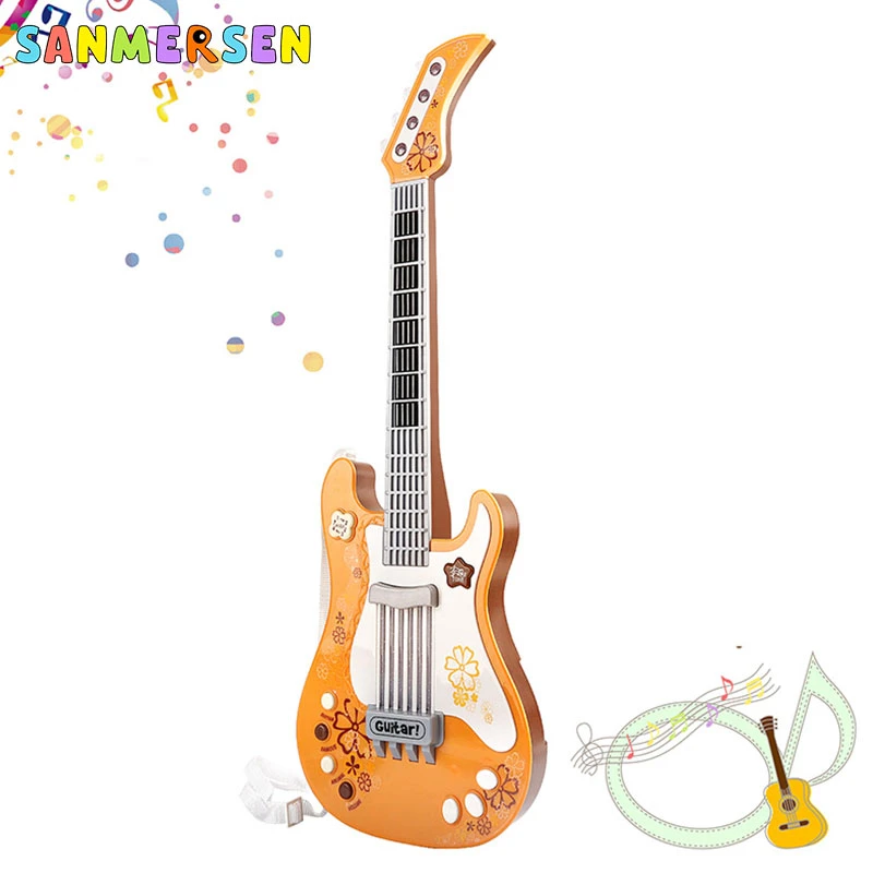 Guitarra eléctrica para niños, juguetes de desarrollo de interés con sonidos instrumentos juguetes regalos para niños|Instrumento musical de juguete| - AliExpress