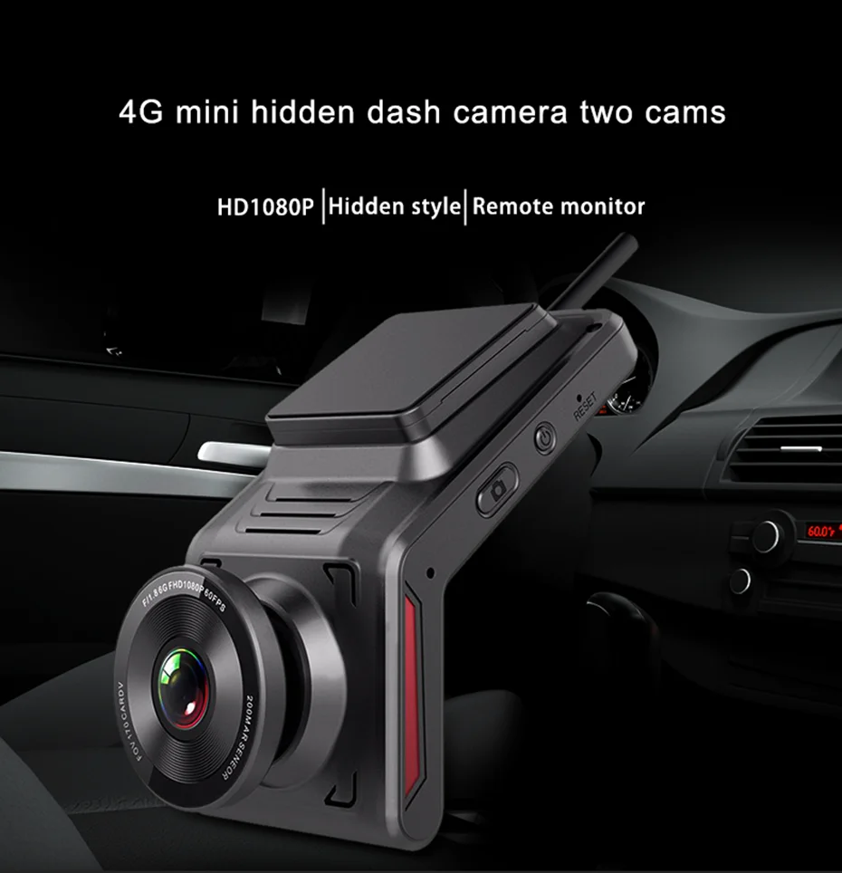 reversing camera mirror Bluavido 4G hidden dash camera GPS tracking Support Live Remote Monitoring with two camera video recording FHD1080P WiFi hotspot rear mirror camera