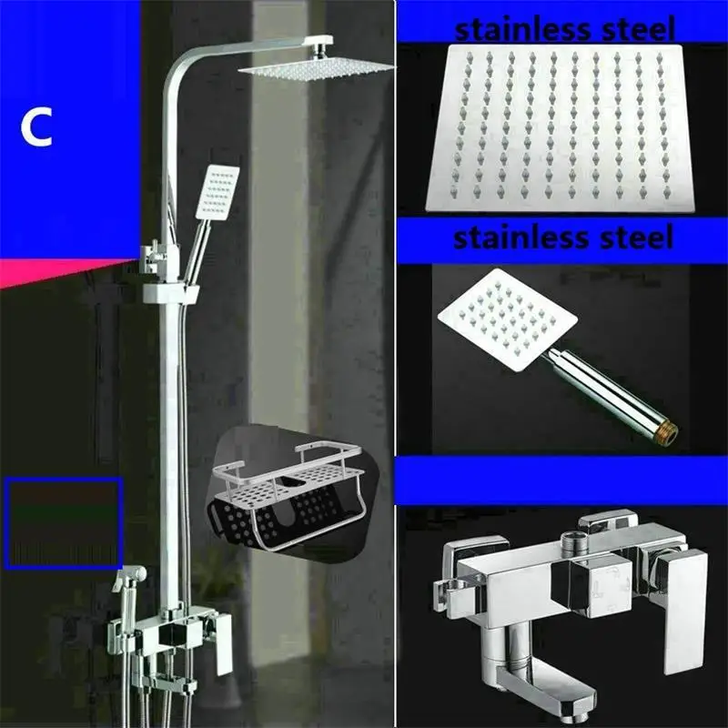 MODEL N Preto Colonne De Piscina Black Duschset Prysznic Choveiro Douche Eletrico Ducha Chuveiro Do Banheiro Душевая система для ванной комнаты - Цвет: MODEL N