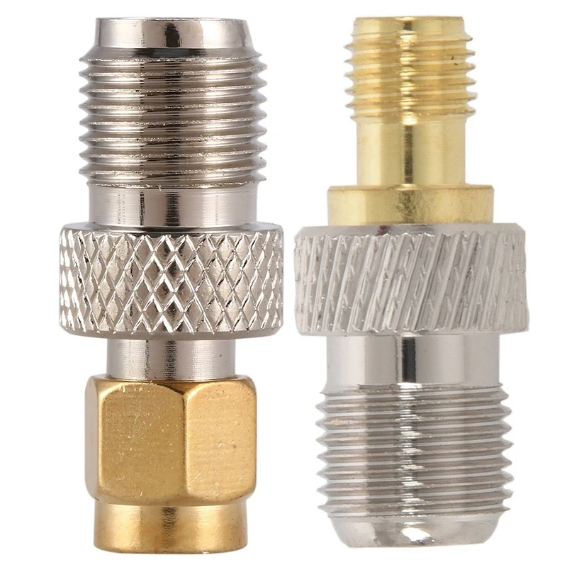 2 шт. серебристого радиочастотного коаксиального адаптера: 1 RP SMA штекера к гнезду