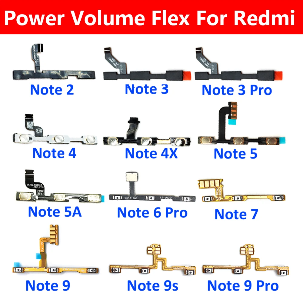 Новая кнопка регулировки громкости включения выключения гибкий кабель для Xiaomi