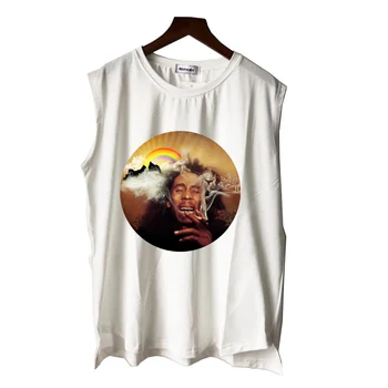 

reggae marley rock music rasta lion tie dye circle pattern women boy girl tank tops sleeveless tee spring summer