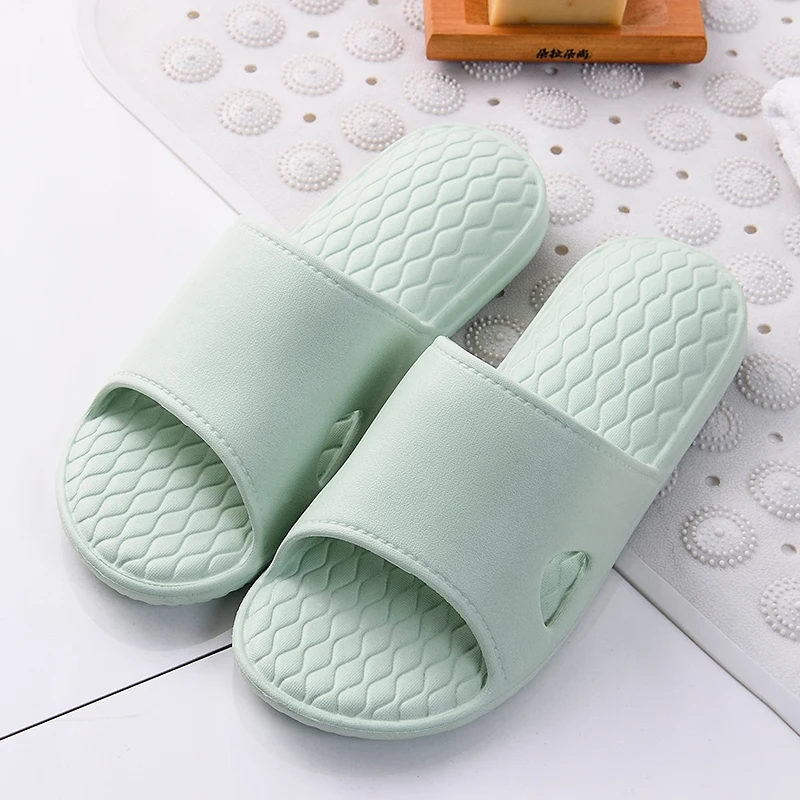 FZNYL/женские и мужские домашние Тапочки для ванной; EVA; мягкие летние домашние сандалии; нескользящая износостойкая обувь; Новинка года; Домашние вьетнамки - Цвет: Green
