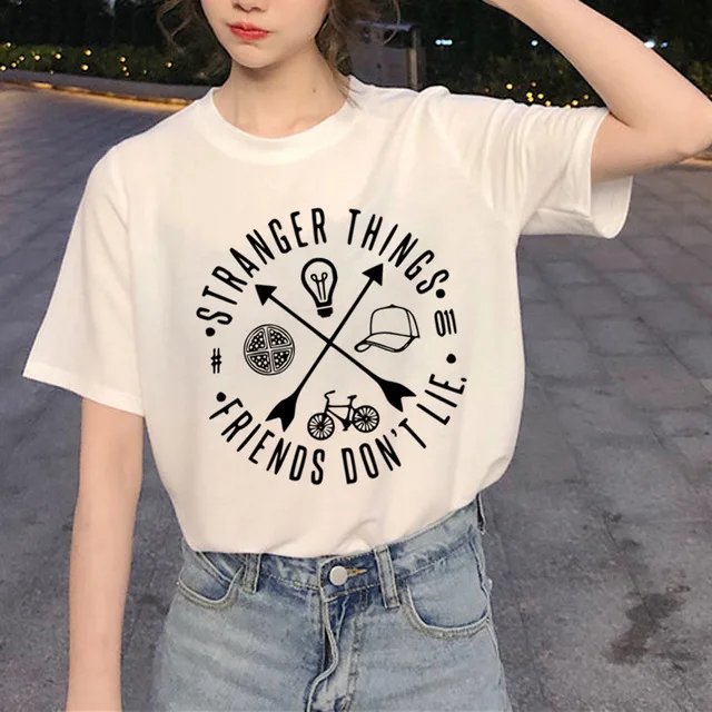 16 MLCRIYG/Новинка, футболка с принтом «Stranger Things 3» в стиле Харадзюку, женская футболка с принтом Upside Down Ullzang, футболка с графическим принтом 90 s, модная футболка Eleven Top Tee - Цвет: 16
