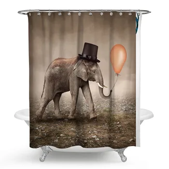 

Colorful Mandala Elephant Shower Curtain Spa Decor Mildew Resistant Mysterious Theme Decor View For Bathroom Curtain Big