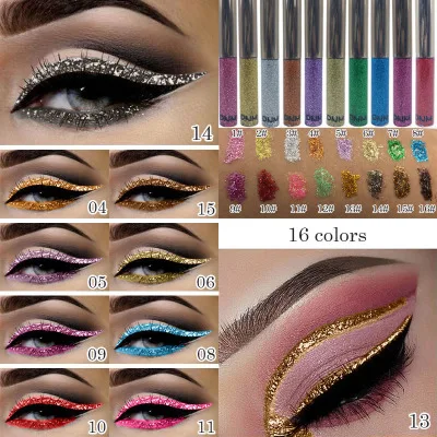 

Glitter Eyeshadow Liquid Eyeliner Shiny Eye Liners Cosmetics Pigment Silver Rose Gold Color Liquid Eyeliner Makeup Beauty
