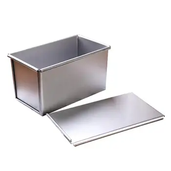 

High Quality Nonstick Rectangular Aluminum Plate Loaf Bread Cake Pan Tin with Cover Toast Molds Kitchen Tools