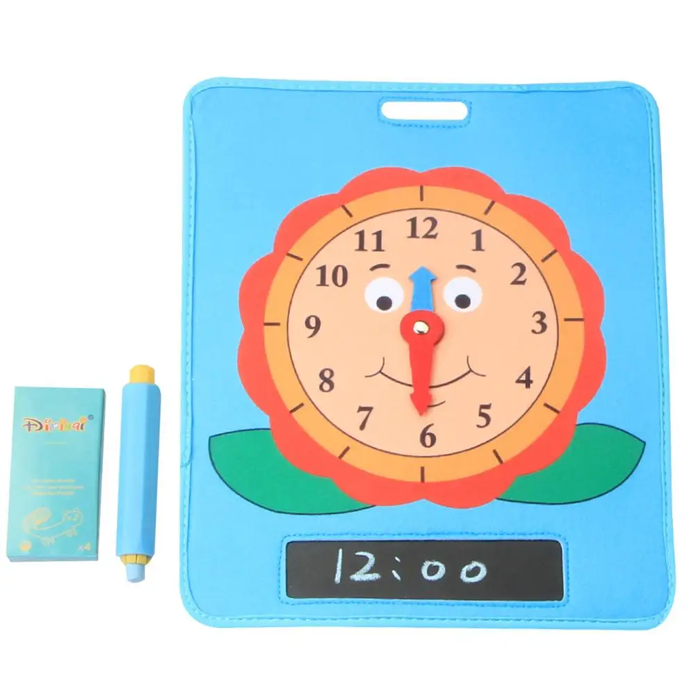  Children's Puzzle Clock Toy Time Learning Clock Early Education Teaching Aids - 4000052591179