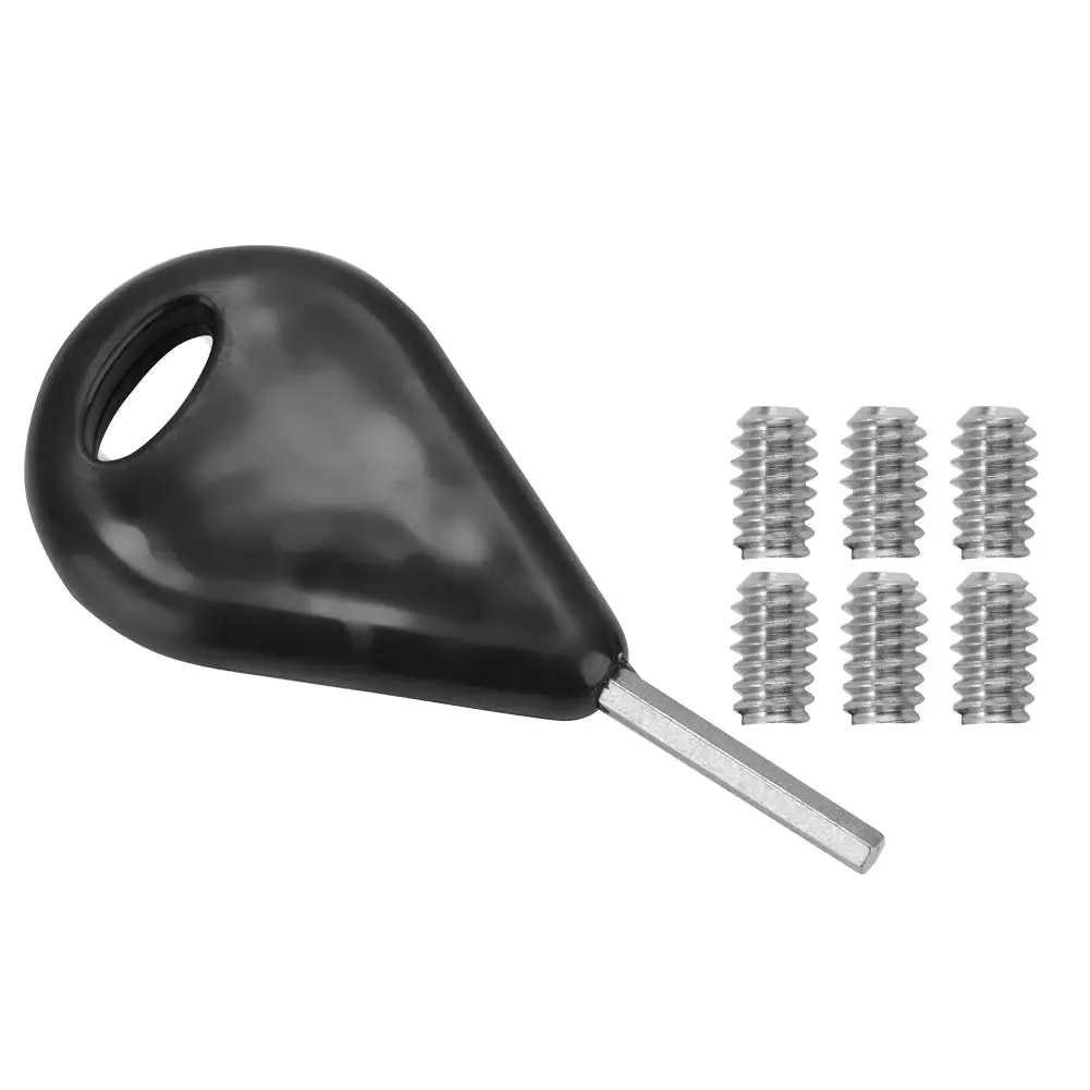Surfboard Tail Rudder Slot for FCS Style Fin Plugs G5 Leash Plugs Box with Screws Key Wrench 6PCS surfboard screws