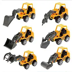 Нет 6 шт. детские игрушки транспортные средства 6 смешанных инженерных модель автомобиля набор бульдозер экскаватор