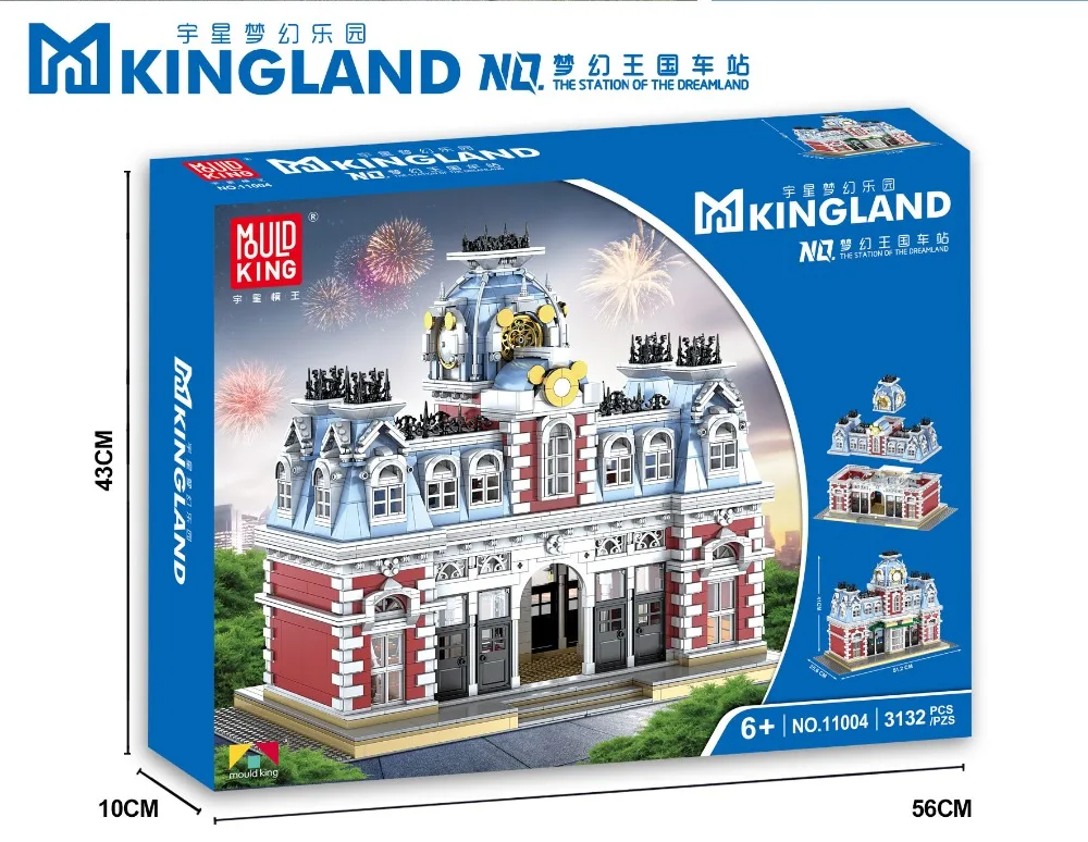 MOC Lepining Creator City Street Series The Station Of Dreamland Bricks with Led Model Kit Building Blocks Toys For Children DIY