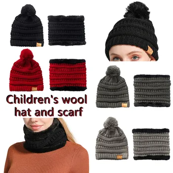 

Winter Hats Cap Bib Scarf Unisex Winter Thicken Wool Warm Hat With Hairball Wool Cap For Boy And Girl Gorro Chapeu Sombrero W10