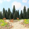 Model Pine Trees Green Pines H0 N Z Scale 1:87 Model Moose Deer Model Railway Layout Mini Scenery S0804 1