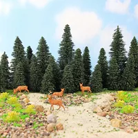 Model Pine Trees Green Pines H0 N Z Scale 1:87 Model Moose Deer Model Railway Layout Mini Scenery S0804 1