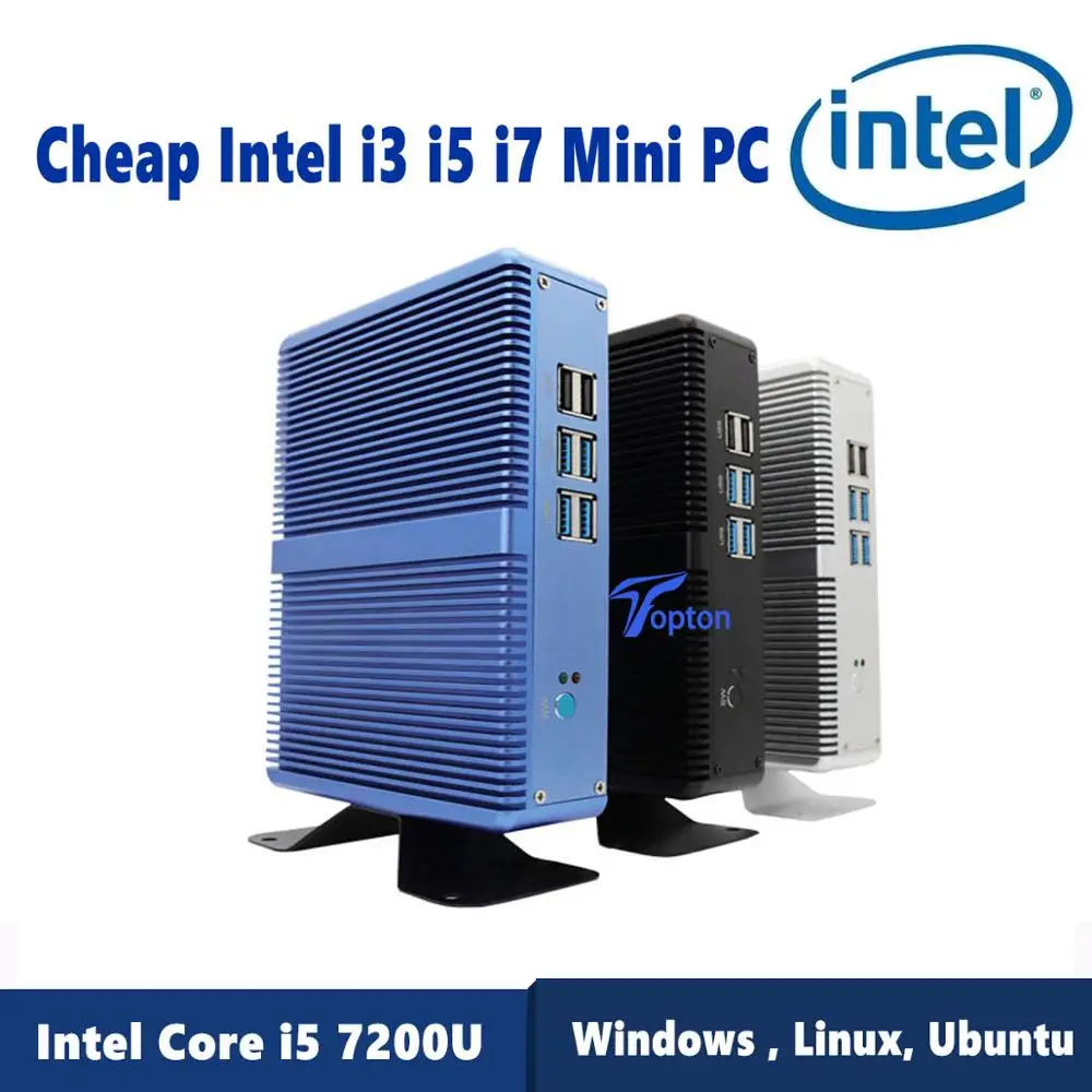 

Topton NUC Intel Core i5 7200U Pentium DDR4 16GB Micro PC Fanless Computer Linux Windows 10 HD Graphics 620 4K HTPC HDMI VGA