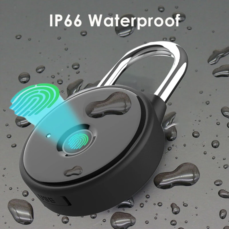 

Anti-Theft Smart Fingerprint Padlocks Keyless Bluetooth Phone APP Door Locks
